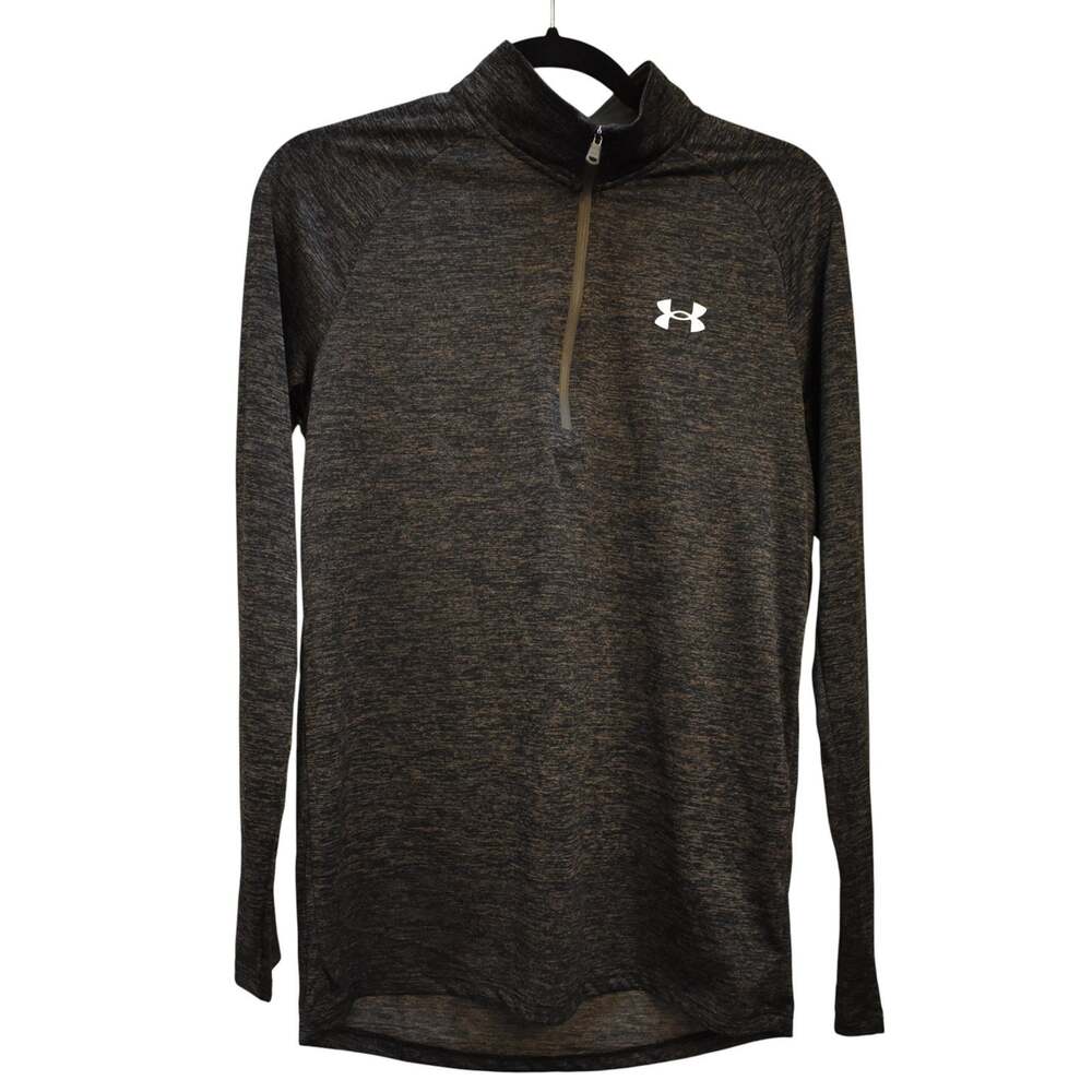 UNDER ARMOUR Tech Vent 1/2 Zip Loose Fit Long Sleeve Shirt - Olive - Mens Small